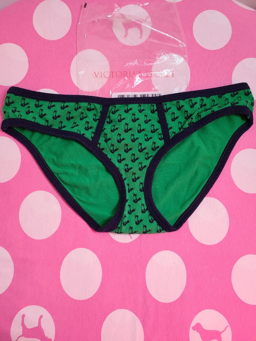 Rare VTG VS PINK Extra Low Rise Graphic Cotton Boy Bikini Panty Size M